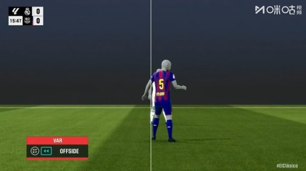 体毛越位！VAR划线图：姆巴佩只是探出几厘米