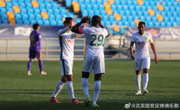 素养赛：北京国安2-1天津津门虎，张玉宁和达万立功