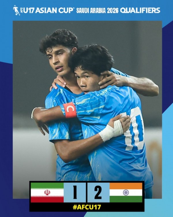 此前曾打败国少！印度U17生鏖战2-1淘汰伊朗U17，晋级亚洲杯正赛